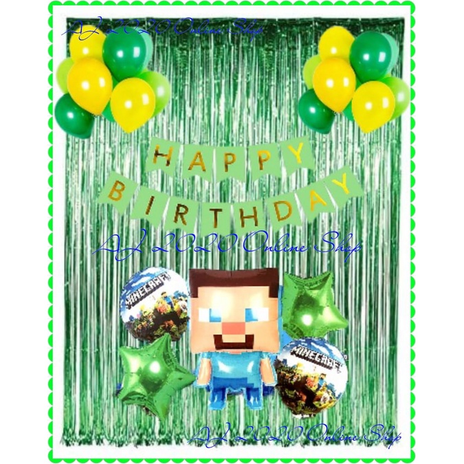 Happy 8th Minecraft Birthday! - Party Boutique & Balloons
