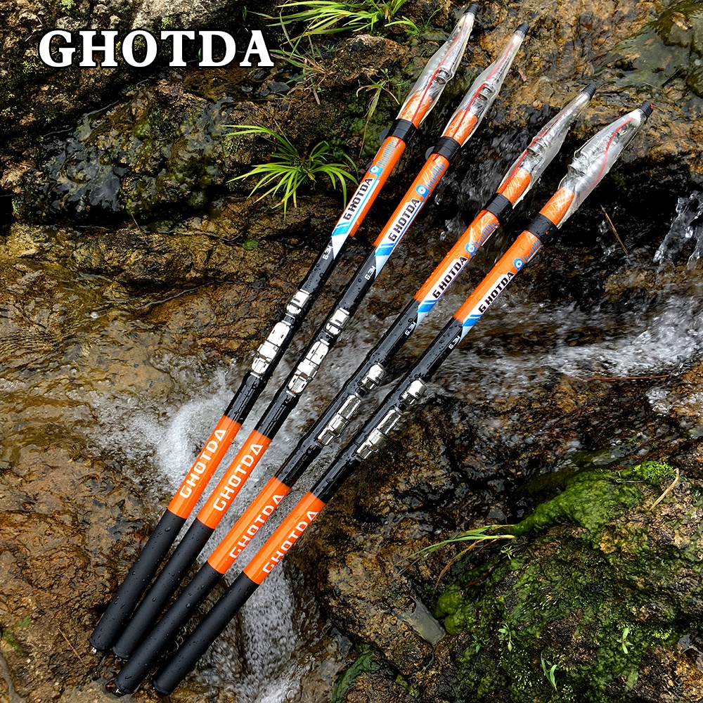  Portable Fishing Rods Salt Water Fishing Rod  2.7M/3.6M/4.5M/5.4M/6.3M Spinning Rod Carbon Fiber Fast Action Surfing  Power Bait Telescopic Fishing Pole (Size : 2.7m) : Sports & Outdoors