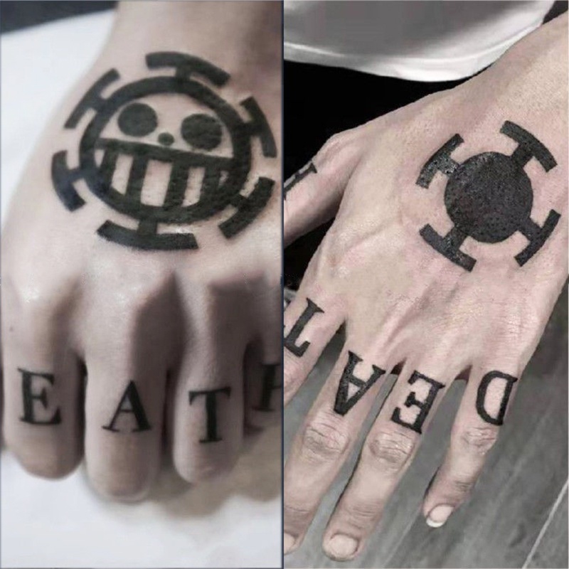 Anime One Piece Tattoo Stickers Trafalgar D Water Law Tattoos Cosplay  Accessory | Shopee Philippines