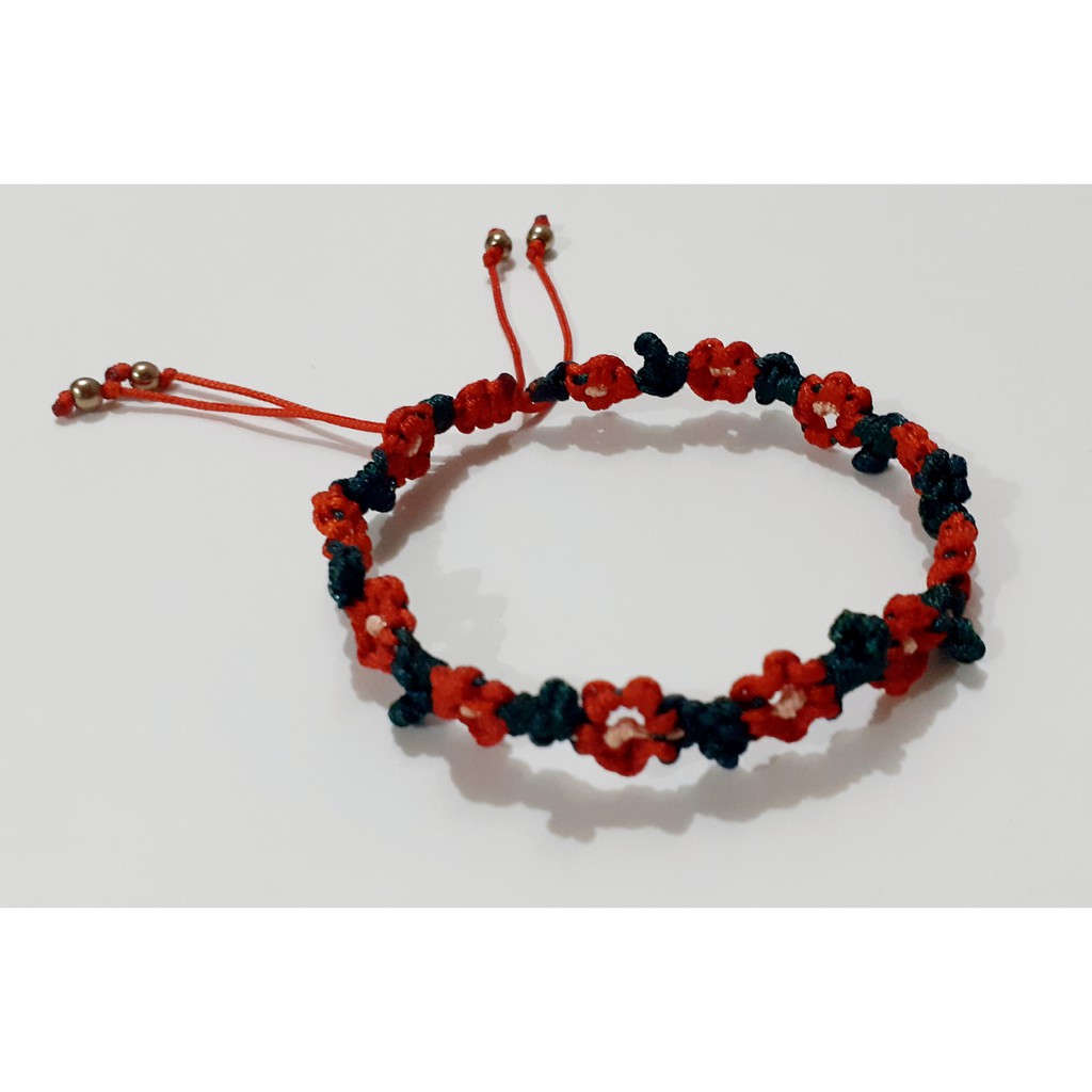 Red macrame clearance bracelet