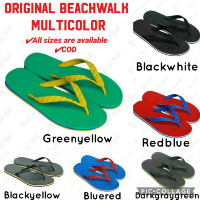 Original Beach Walk Slippers Flip flops for Men Unisex Shopee