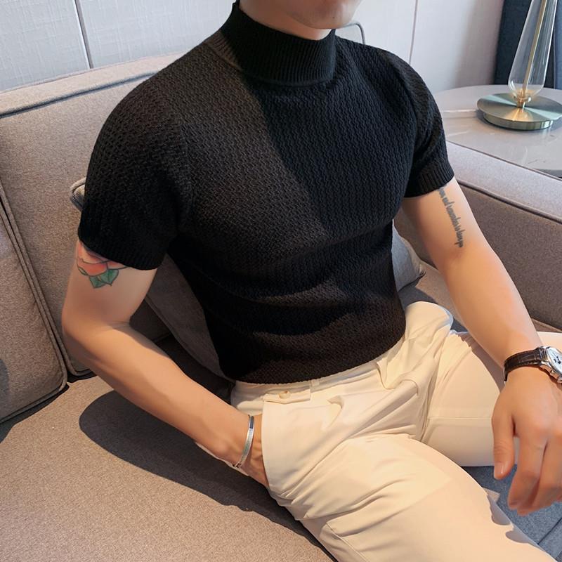 Half sleeve turtleneck discount sweater