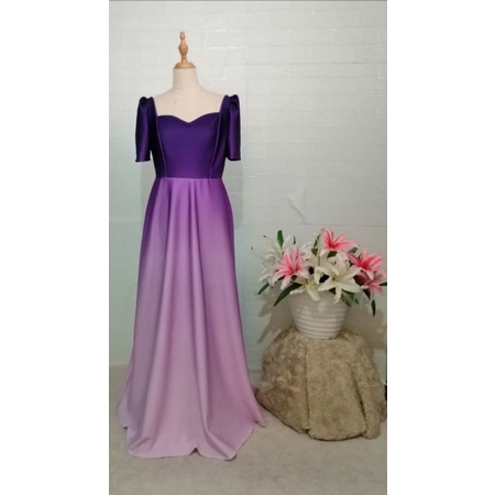 MODERN FILIPINIANA OMBRE DRESS Shopee Philippines