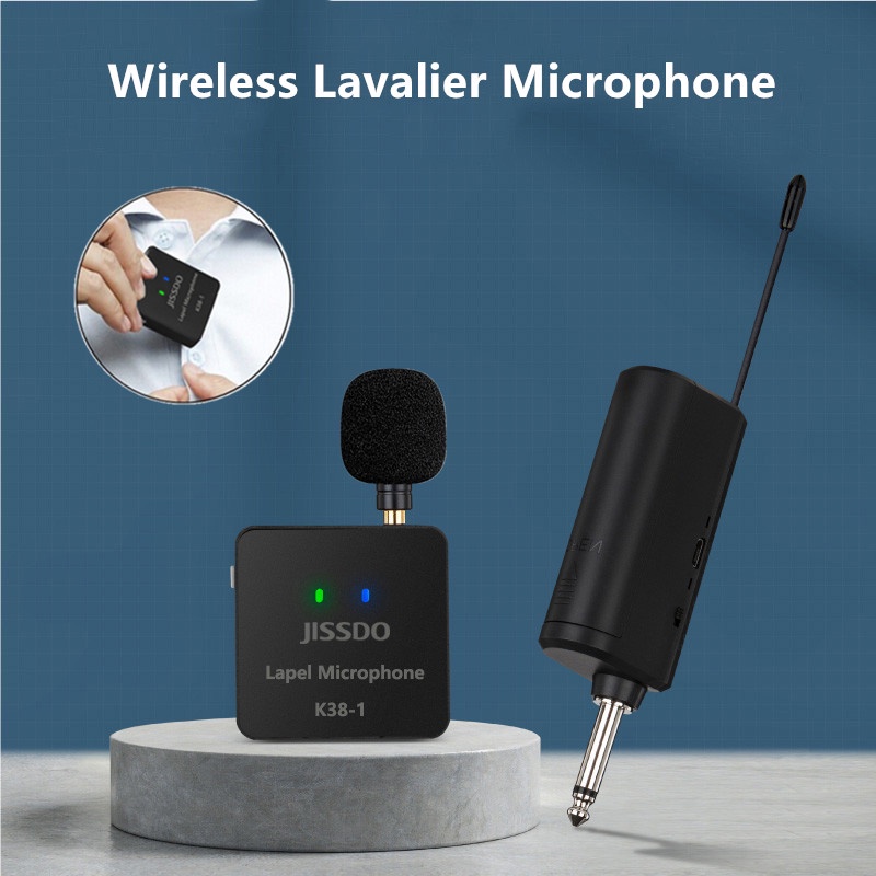 Wireless Lavalier Microphone JISSDO lapel mic for recording