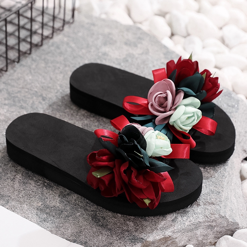 Flower slippers best sale