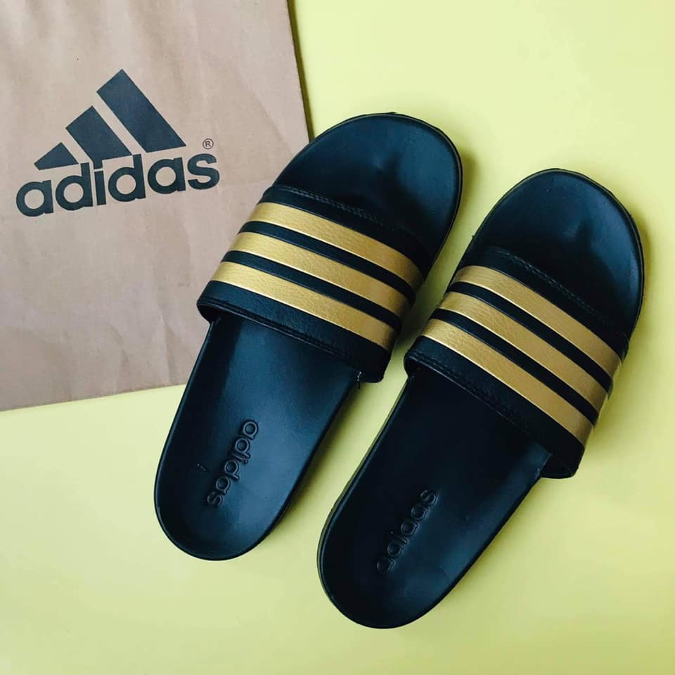 Adidas slides with online memory foam