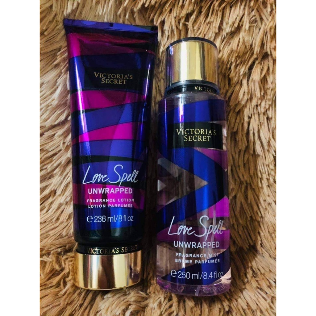 Unwrapped Love Spell Victoria s Secret Fragrance Mist and Lotion