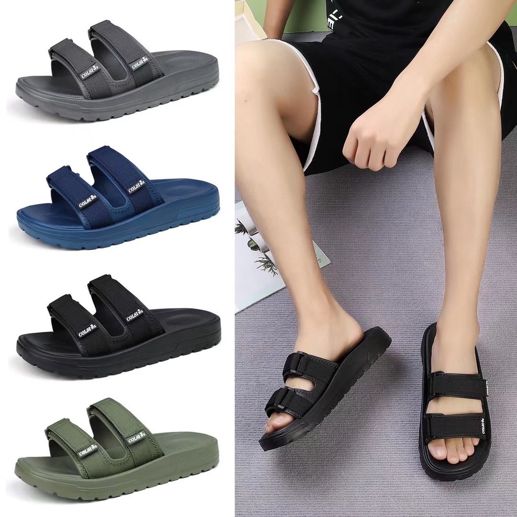 Mens Two Strapped Slides Sandals My Savers Shopee Philippines