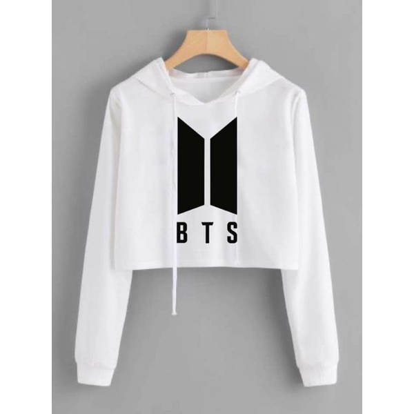 Crop top hoodie clearance shopee