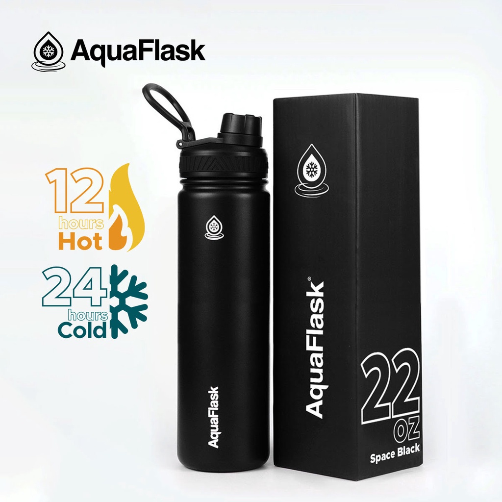 YoquFlask 22oz/32oz/40oz Water Bottle Wide Mouth with Spout Lid Stainless  Steel Drinking Water Flask