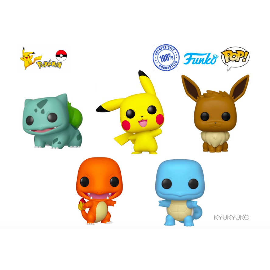 Original Pokemon Anime Pikachu Eevee Charmande Squirtle Mew