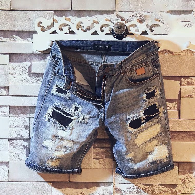 Tattered denim hot sale shorts