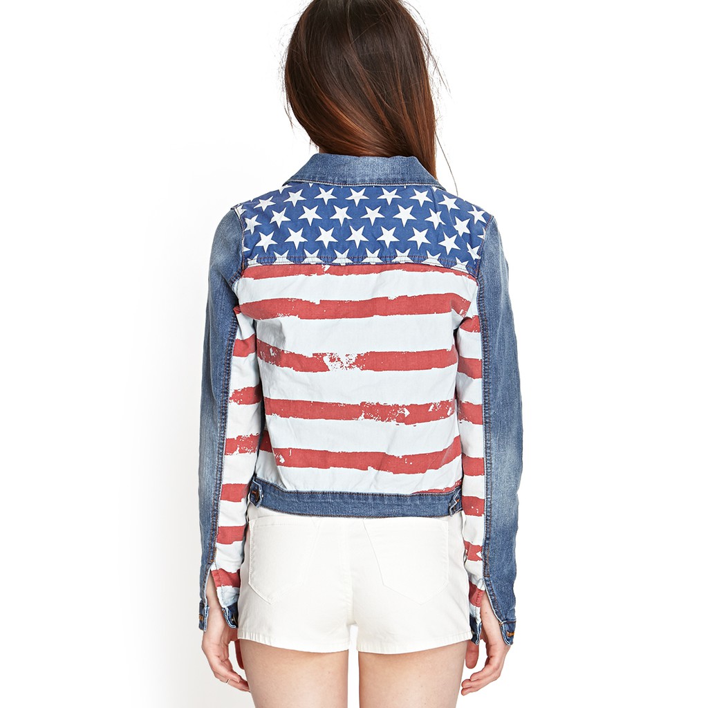 American flag denim clearance shirt