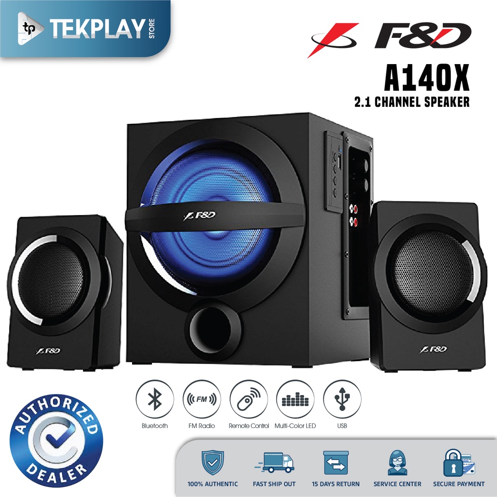 F&d a140x 2.1 channel multimedia 2024 bluetooth speakers