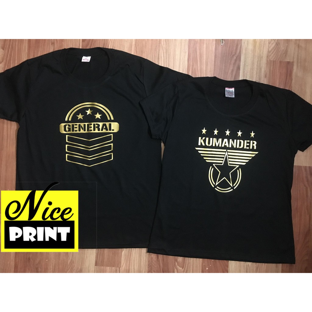 general and kumander couple shirt