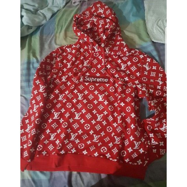 Lv x supreme hoodie, Luxury, Apparel on Carousell