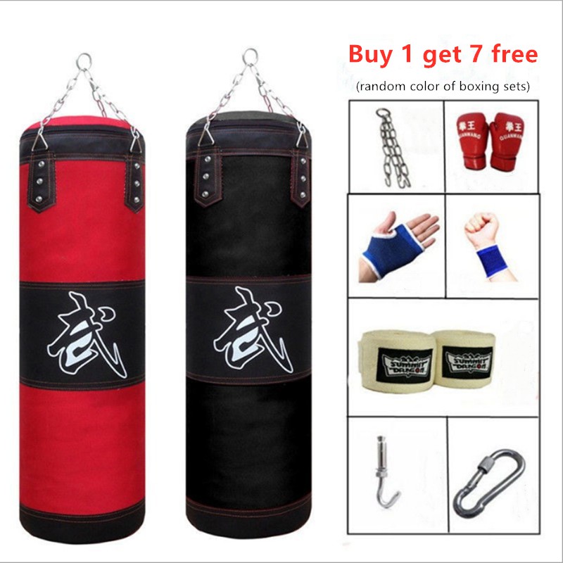 Boxing Bag MMA Gloves Martial Arts Kicking Sandbag Punching Training