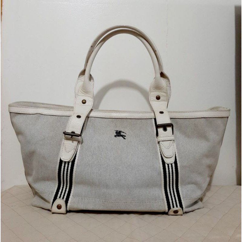 Burberry blue label canvas hot sale bag