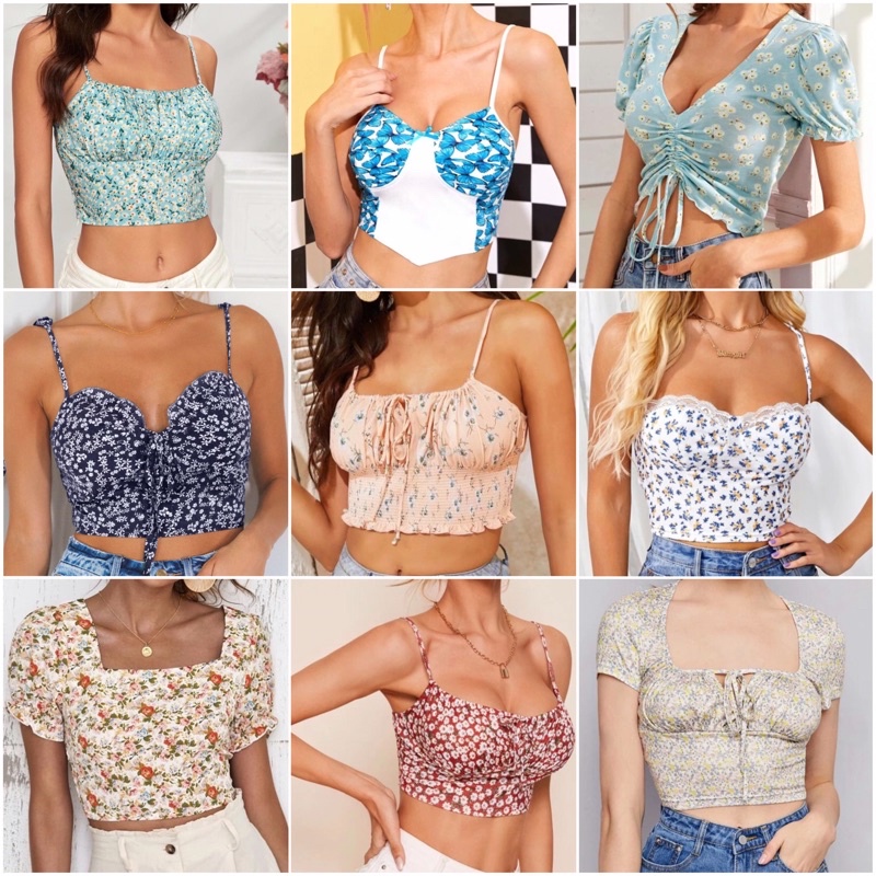 Cute crop 2024 tops shein