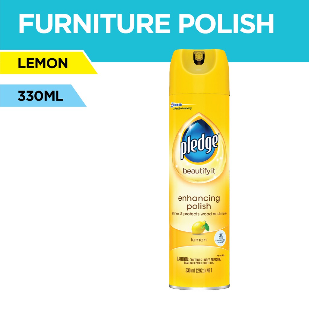 Pledge Furniture Polish Lemon Aerosol Spray Can Garden