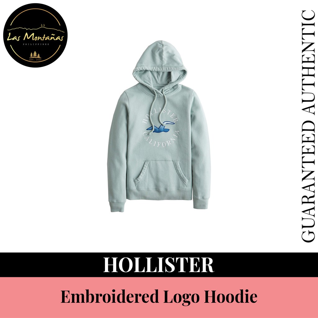 Hollister logo hoodie in green