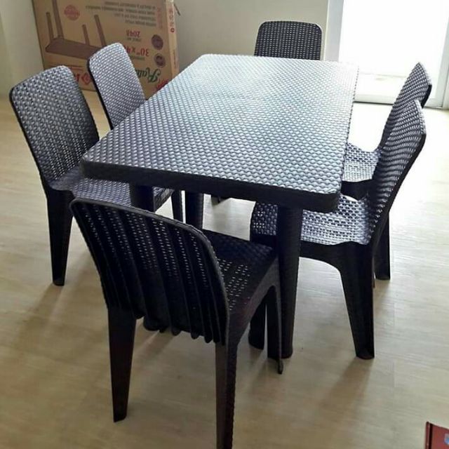 Rattan table and outlet chair set price