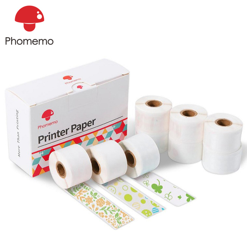 Phomemo Self-Adhesive Thermal Paper Printable Sticker Label Papers for  Phomemo M02/M02S/M02Pro Printer for iphone Photo Paper