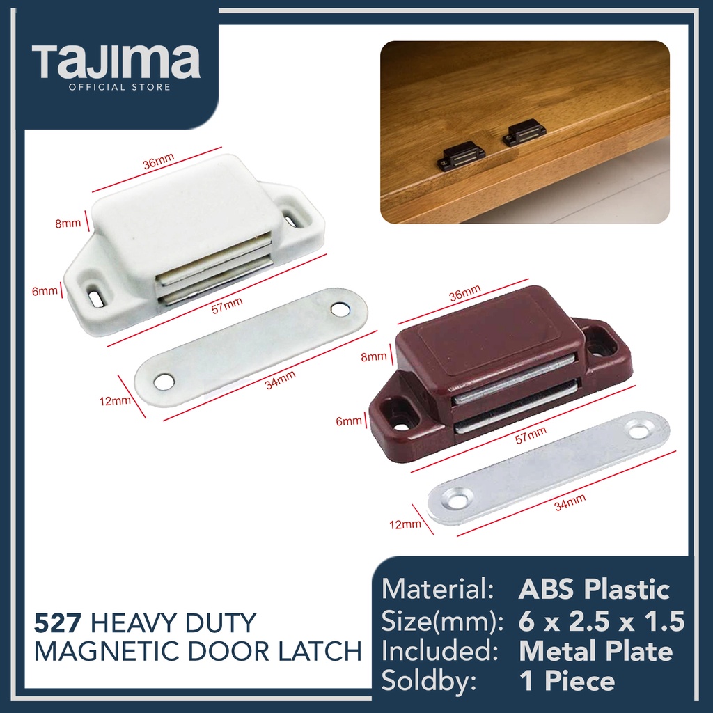 Magnetic Catches Catch, Cabinet & Door Magnet Latch Catch Cabinet Hardware  Fittings for Cupboards, Drawers, Closet Brown 6pcs 