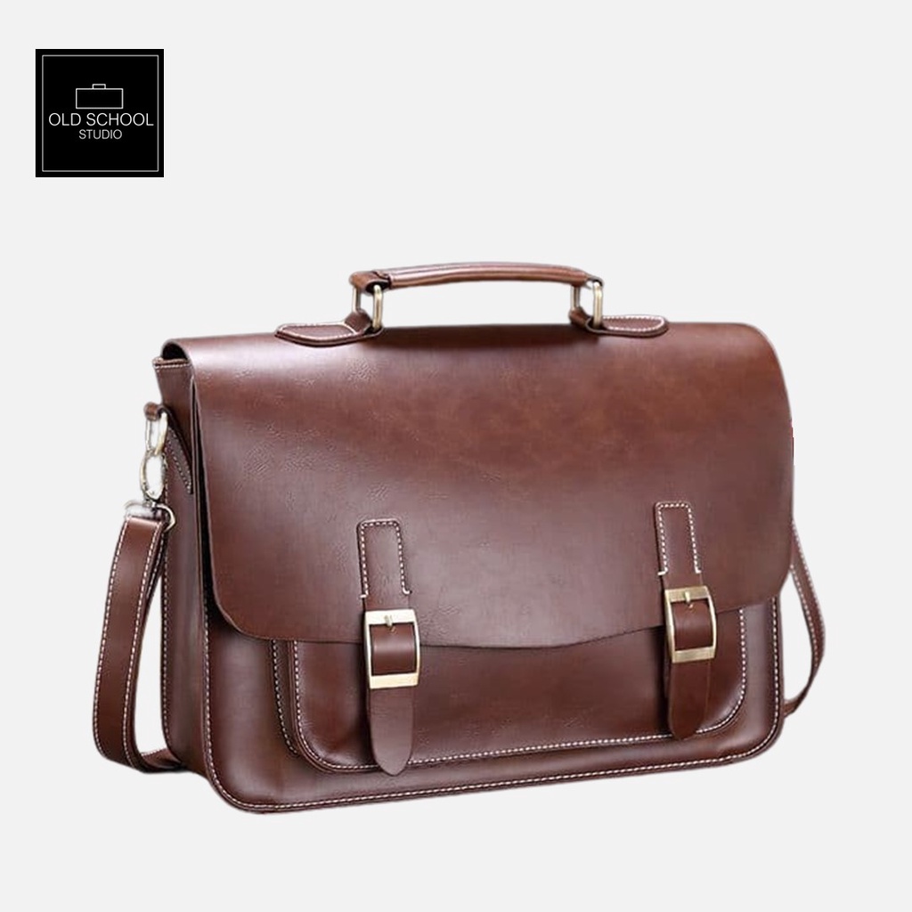 Satchel Bag Vintage Messenger Bag Sling Shoulder Bag Men Women Bag Leather  Work Laptop Bag School
