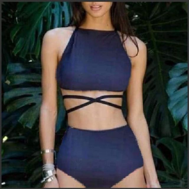 Two piece cheap swimsuit shopee