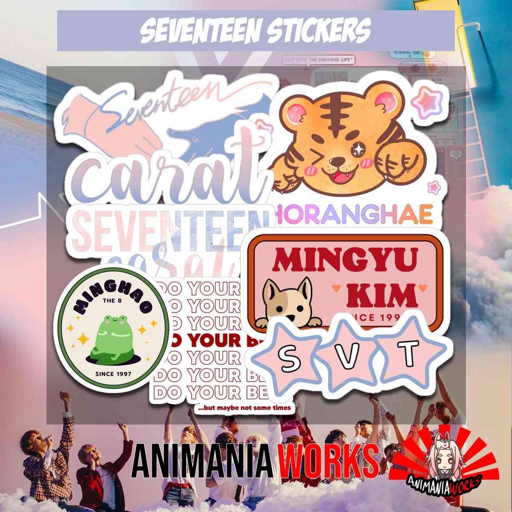 seventeen animals sticker pack