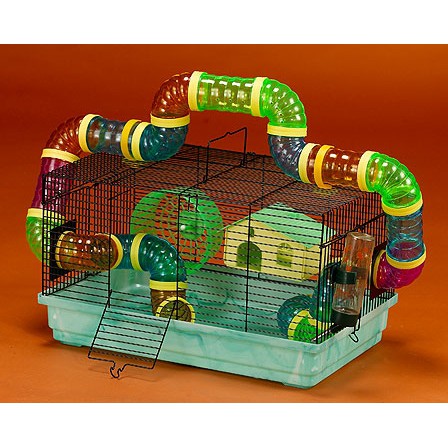 Hamster cage tube clearance adapter