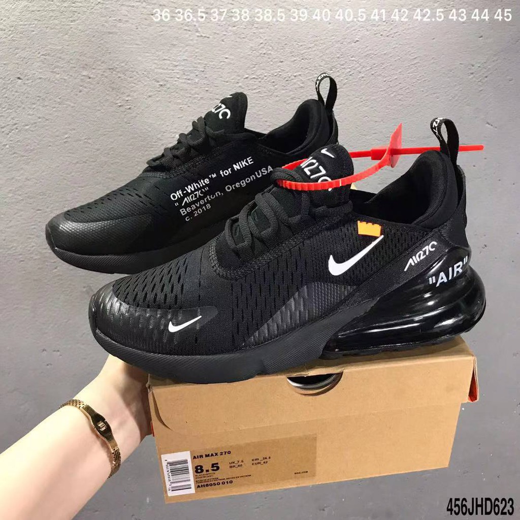 Off white x nike hotsell air max 270 black