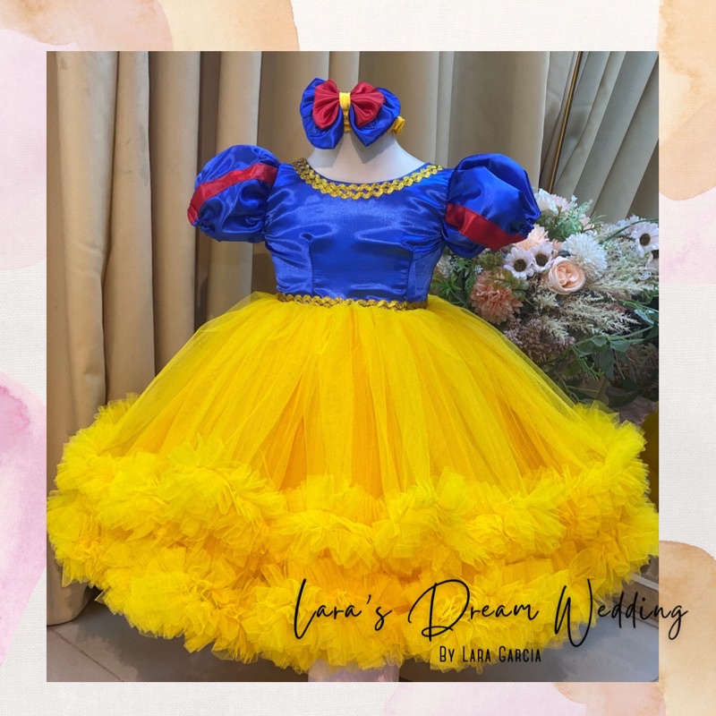 SNOW WHITE Baby Girl Gown Balloon Type with FREE HEADBAND Shopee Philippines
