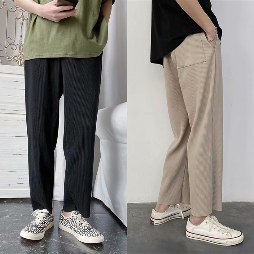 Thin Section Casual Trousers Men Loose Wide leg pants