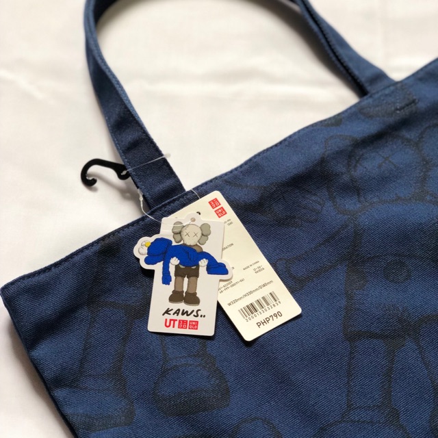 KAWS x UNIQLO BFF All Over Tote Bag (Navy) | Shopee Philippines