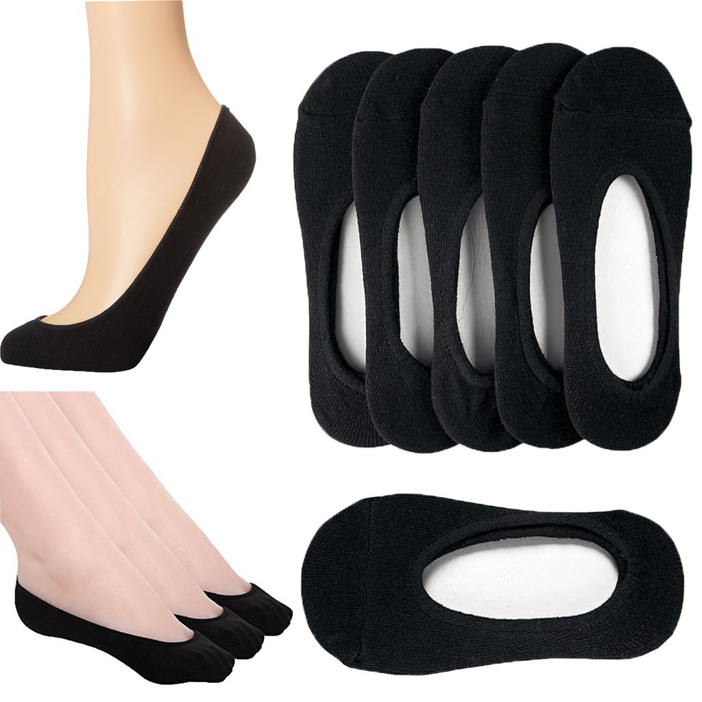 12 Pairs Silicon Invisible Antiskid Shallow Ice Silk Foot Socks