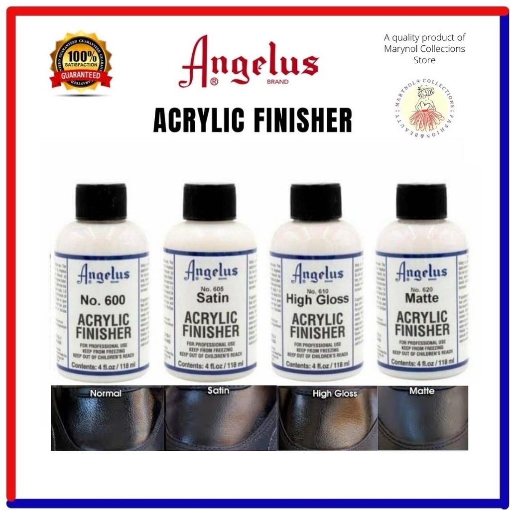 Angelus Finisher for Leather Paints - Satin, Gloss, Matte Acrylic Finish