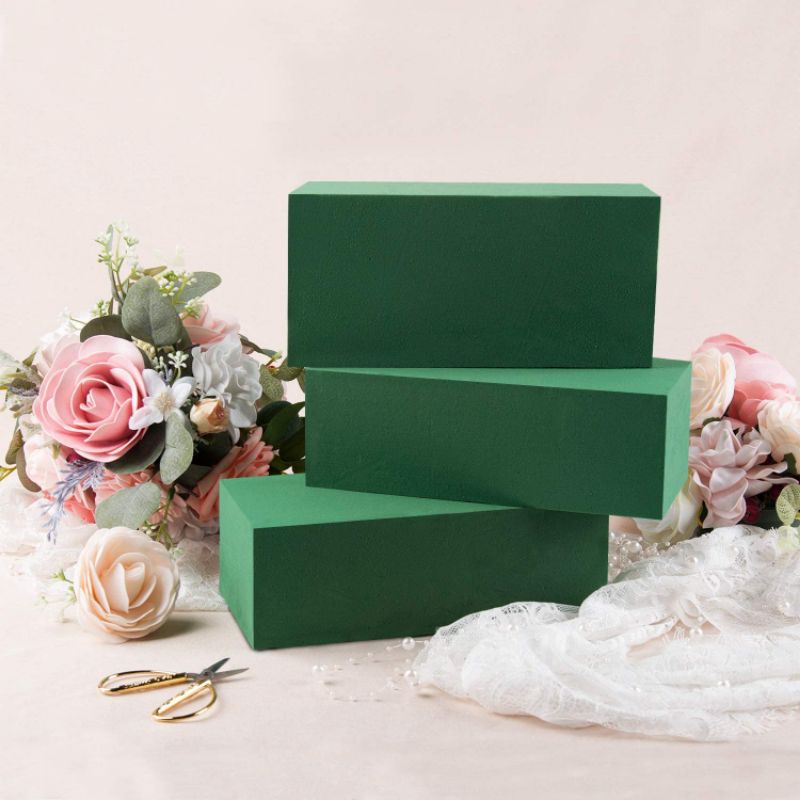 1pc Green Rectangle-Shaped Water-Absorbent Foam For Flowers, Ideal For  Birthday Party, Outdoor Garden, Valentine'S Day, Wedding, Dining Table  Centerpiece, Floral Arrangement