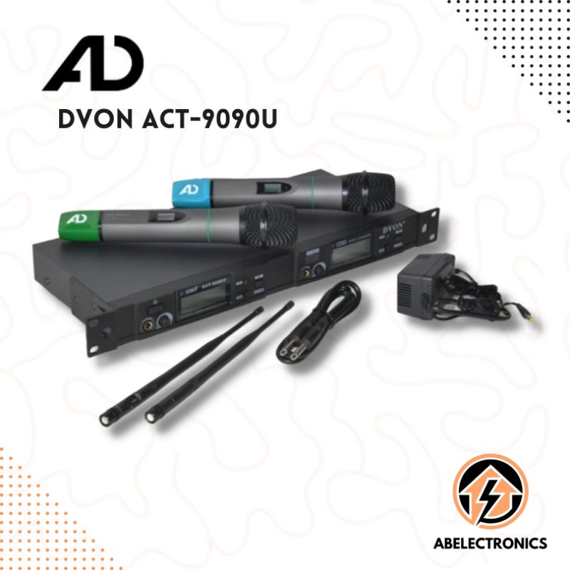 AD DVON ACT 9090U Dual Wireless Microphone Wireless Mic Shopee