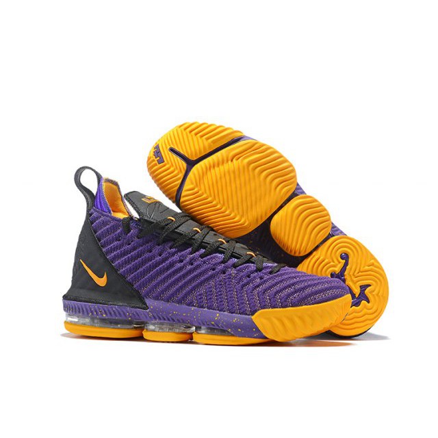 Lebron 16 purple on sale yellow