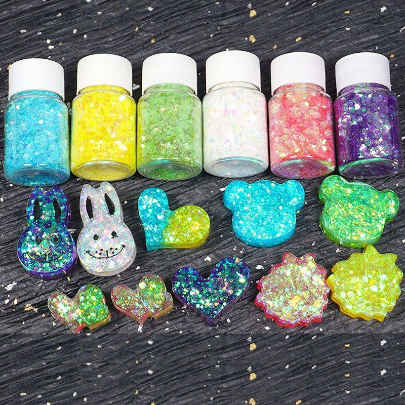 Ultra Fine Holographic and Iridescent Glitter 55 Colors Extra Fine Resin  Glitter Powder Craft Glitter for Resin Tumblers Art Crafts Making Cosmetic  Glitter for Nail Body Eye Face Hair Makeup Fine Glitter