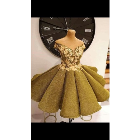 Gold 2024 cocktail dress