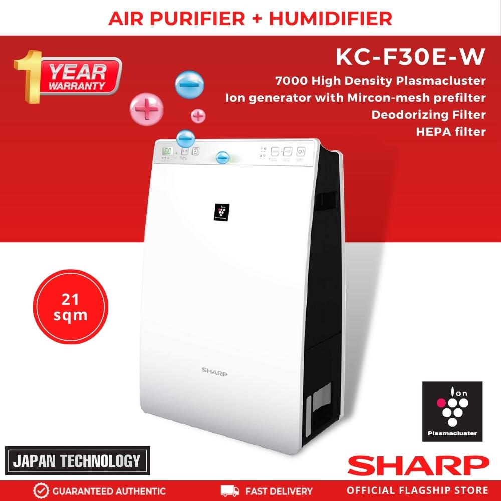 Sharp KC-F30E-W Air Plasmacluster Air Purifier with HUMIDIFIER