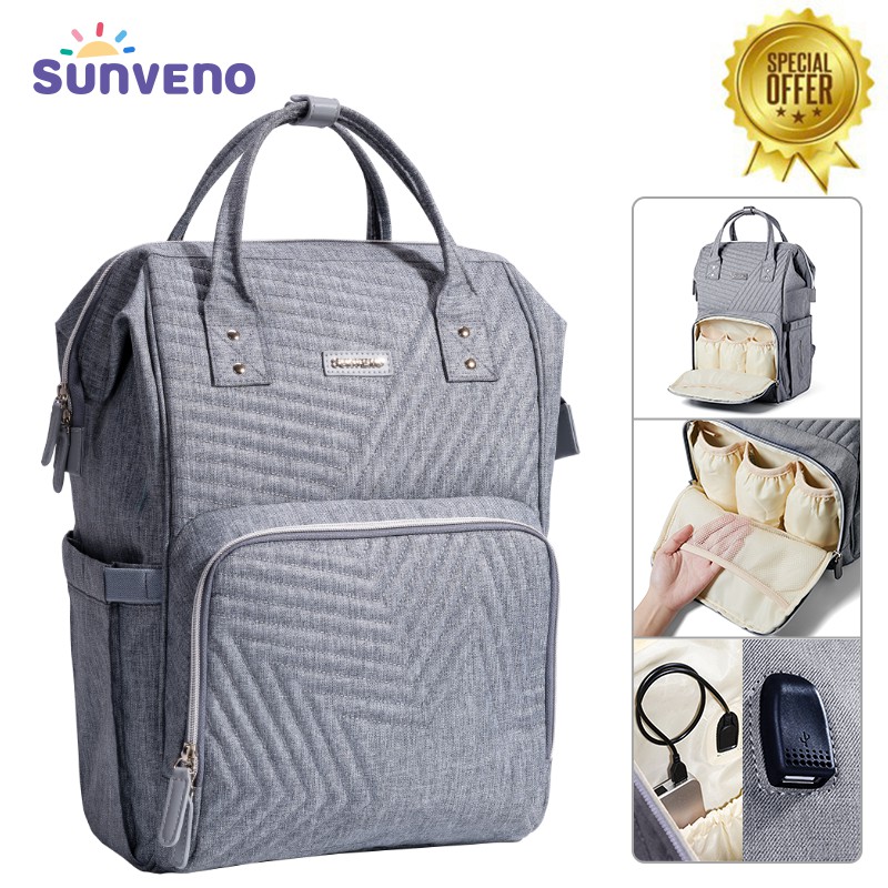 Sunveno Diaper Bag Insert Baby Bag Organizer for diapers Nappy Bag Inner  Container for Mom with 5 Pockets Baby Gear