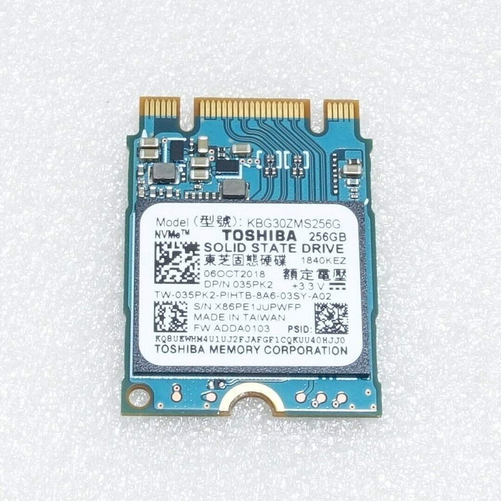 Toshiba M.2 2230 NVme 256GB SSD (KBG30ZMS256G)