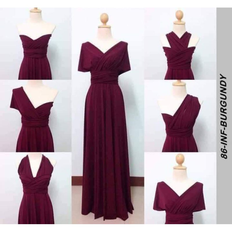 Infinity store gown maroon