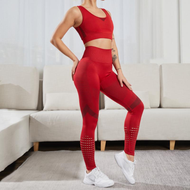 Women Gym Sets 2 piece Yoga Set Gym Clothes Tennis Yoga Shirt