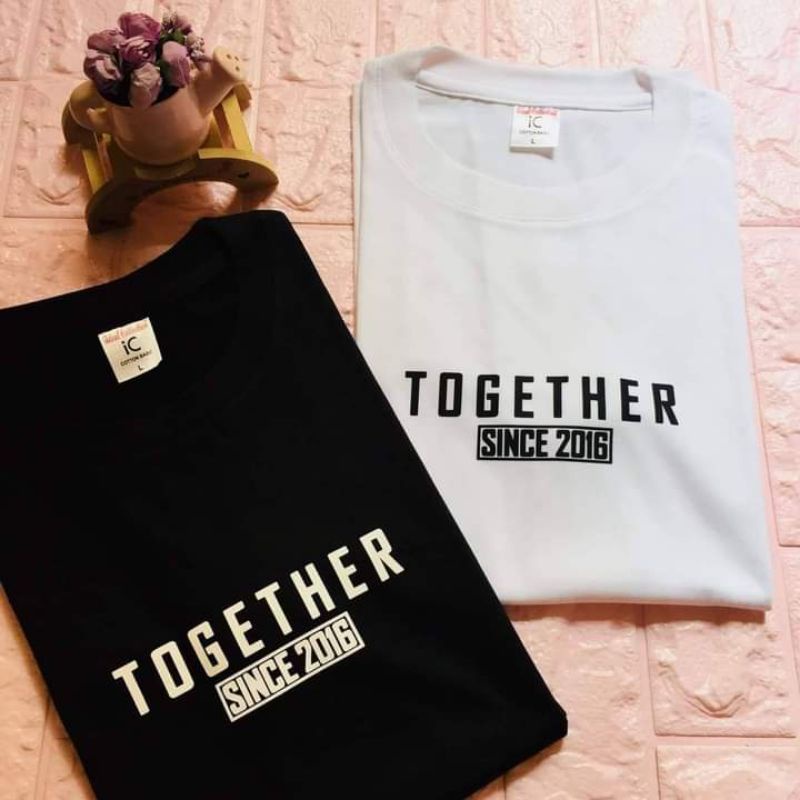 together since 2016 couple shirts