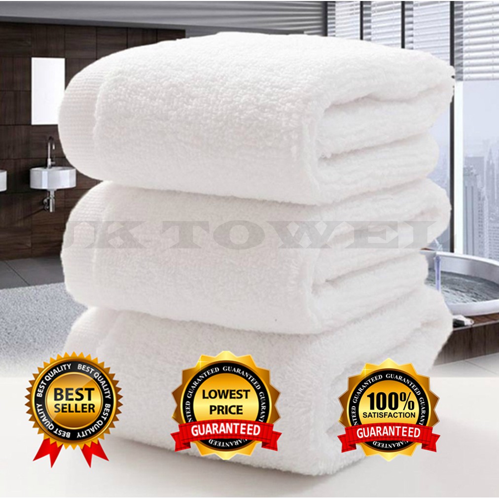 White Towel Cotton Quality Bath Towel White Size140x70cm